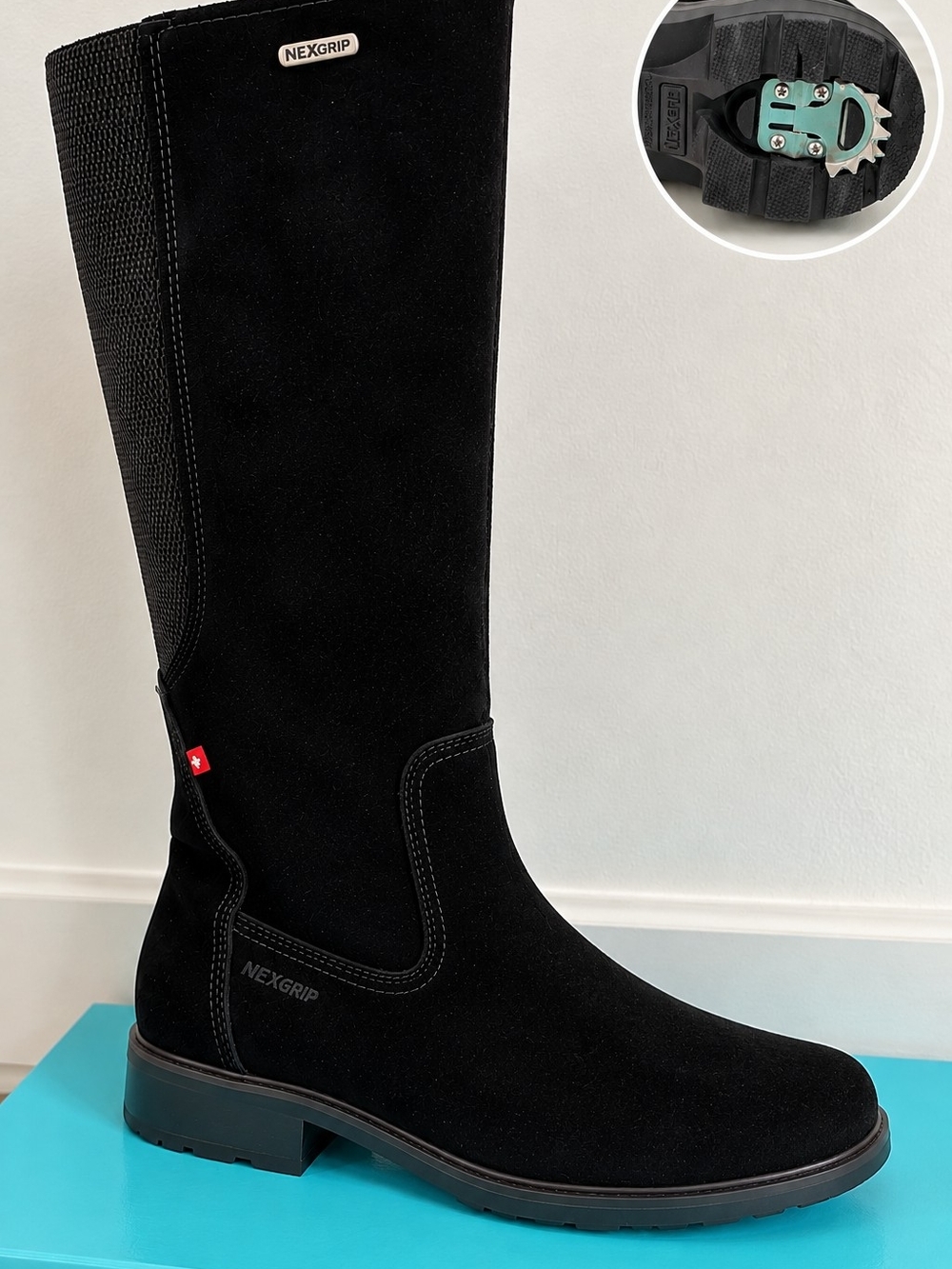 NEXGRIP Ice Elizabeth Women’s Winter Boots Black Size 13 – Retractable Ice Cleat
